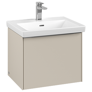 Villeroy und Boch Subway 3.0 Waschtisch-Unterschrank C57900VN 52,3x42,9x44,75cm, ohne LED/Griff Aluminium glänzend, cashmere grey