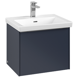 Villeroy und Boch Subway 3.0 Waschtisch-Unterschrank C57900VQ 52,3x42,9x44,75cm, ohne LED/Griff Aluminium glänzend, marine blue