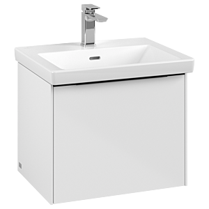 Subway 3.0 Villeroy et Boch vasque C57901VE 52,3x42,9x44,75cm, sans LED / poignée Noir volcan, blanc brillant