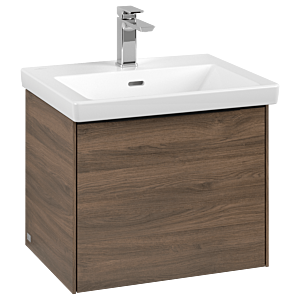 Villeroy und Boch Subway 3.0 Waschtisch-Unterschrank C579L1VH 52,3x42,9x44,75cm, mit LED/Griff Volcano black, arizona oak