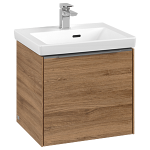 Subway 3.0 Villeroy et Boch vasque C58000RH 47,3x42,9x40,75cm, sans LED / poignée aluminium brillant, chêne kansas