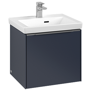 Subway 3.0 Villeroy et Boch vasque C58000VQ 47,3x42,9x40,75cm, sans LED / poignée aluminium brillant, bleu marine