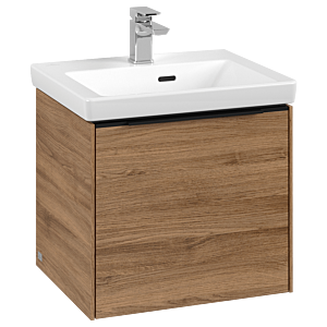 Subway 3.0 Villeroy et Boch vasque C58001RH 47,3x42,9x40,75cm, sans LED / poignée Noir volcan, chêne kansas