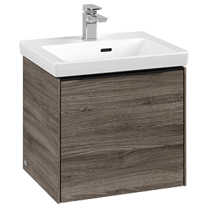 Subway 3.0 Villeroy et Boch vasque C58001RK 47,3x42,9x40,75cm, sans LED / poignée Volcano black, stone oak