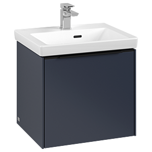 Villeroy und Boch Subway 3.0 Waschtisch-Unterschrank C58001VQ 47,3x42,9x40,75cm, ohne LED/Griff Volcano black, marine blue