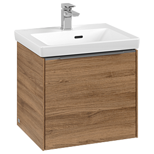 Villeroy and Boch Subway 3.0 vanity unit C580L0RH 47.3x42.9x40.75cm, with LED / handle aluminum glossy, kansas oak