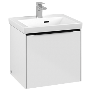 Subway 3.0 Villeroy et Boch vasque C580L1VE 47,3x42,9x40,75cm, avec LED / poignée Noir volcan, blanc brillant