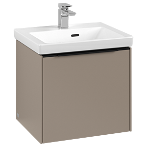 Subway 3.0 Villeroy et Boch vasque C580L1VM 47,3x42,9x40,75cm, avec LED / poignée Noir volcan, taupe