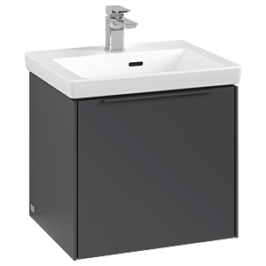 Villeroy and Boch Subway 3.0 vanity unit C580L2VR 47.3x42.9x40.75cm, with LED / handle monochrome, graphite