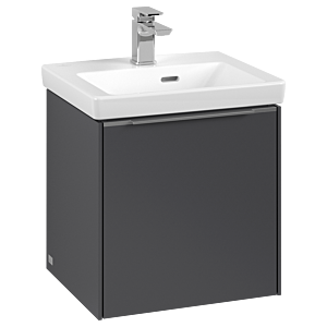 Villeroy and Boch Subway 3.0 vanity unit C58100VR 42.3x42.9x37.75cm, hinge left / handle aluminum glossy, graphite
