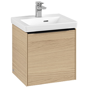Villeroy und Boch Subway 3.0 Waschtisch-Unterschrank C58101VJ 42,3x42,9x37,75cm, Schanier links/Griff Volcano black, nordic oak