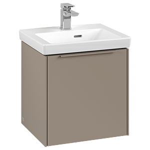 Subway 3.0 Villeroy et Boch vasque C58102VM 42,3x42,9x37,75cm, charnière gauche / poignée monochrome, taupe
