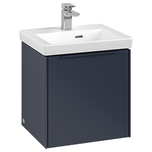 Subway 3.0 Villeroy et Boch vasque C58102VQ 42,3x42,9x37,75cm, charnière gauche / poignée monochrome, bleu marine