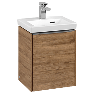 Villeroy und Boch Subway 3.0 Waschtisch-Unterschrank C58300RH 35,1x42,9x30,9cm, Schanier links/Griff Aluminium glänzend, kansas oak