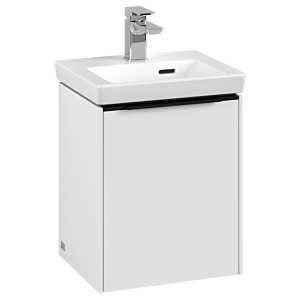 Villeroy und Boch Subway 3.0 Waschtisch-Unterschrank C58301VF 35,1x42,9x30,9cm, Schanier links/Griff Volcano black, pure white