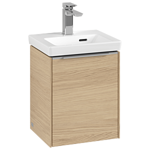 Villeroy und Boch Subway 3.0 Waschtisch-Unterschrank C58400VJ 35,1x42,9x30,9cm, Schanier rechts/Griff Aluminium glänzend, nordic oak