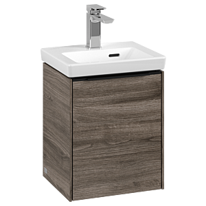 Villeroy und Boch Subway 3.0 Waschtisch-Unterschrank C58401RK 35,1x42,9x30,9cm, Schanier rechts/Griff Volcano black, stone oak