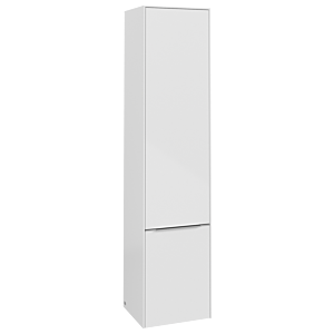 Villeroy et Boch Subway 3.0 C58600VE 40x171x36,2cm, charnière gauche / poignée aluminium brillant, blanc brillant