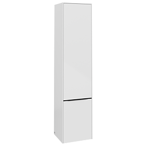 Villeroy et Boch Subway 3.0 C58601VE 40x171x36,2cm, charnière à gauche / poignée noir volcan, blanc brillant