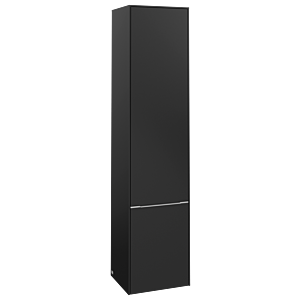Villeroy et Boch Subway 3.0 C58700VL 40x171x36,2cm, charnière droite / poignée aluminium brillant, noir volcan