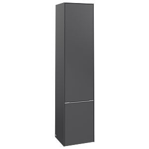 Villeroy et Boch Subway 3.0 C58700VR 40x171x36,2cm, charnière à droite / poignée aluminium brillant, graphite