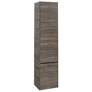 Villeroy und Boch Subway 3.0 Hochschrank C58701RK 40x171x36,2cm, Schanier rechts/Griff Volcano black, stone oak