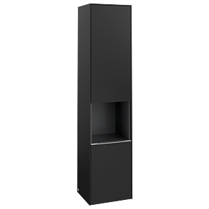 Villeroy et Boch Subway 3.0 C58800VL 40x171x36,2cm, charnière gauche / poignée aluminium brillant, noir volcan