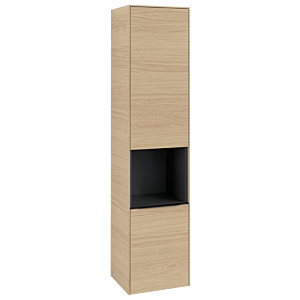 Villeroy and Boch Subway 3.0 cabinet C58801VJ 40x171x36.2cm, hinge left / handle Volcano black, nordic oak