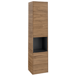 Villeroy und Boch Subway 3.0 Hochschrank C58901RH 40x171x36,2cm, Schanier rechts/Griff Volcano black, kansas oak