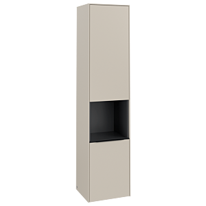 Villeroy et Boch Subway 3.0 C58901VN 40x171x36,2cm, charnière à droite / poignée noir volcan, gris cachemire