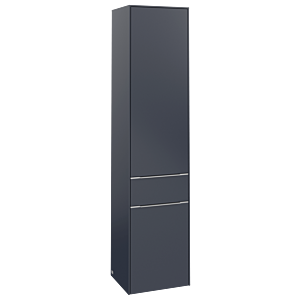 Villeroy und Boch Subway 3.0 Hochschrank C59000VQ 40x171x36,2cm, Schanier links/Griff Aluminium glänzend, marine blue