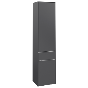 Villeroy und Boch Subway 3.0 Hochschrank C59000VR 40x171x36,2cm, Schanier links/Griff Aluminium glänzend, graphite