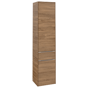 Villeroy und Boch Subway 3.0 Hochschrank C59100RH 40x171x36,2cm, Schanier rechts/Griff Aluminium glänzend, kansas oak