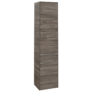 Villeroy und Boch Subway 3.0 Hochschrank C59100RK 40x171x36,2cm, Schanier rechts/Griff Aluminium glänzend, stone oak
