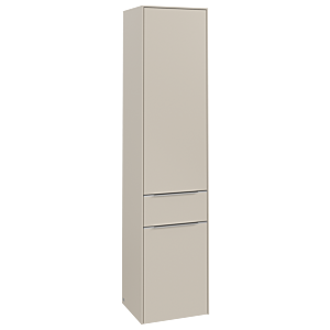 Villeroy und Boch Subway 3.0 Hochschrank C59100VN 40x171x36,2cm, Schanier rechts/Griff Aluminium glänzend, cashmere grey