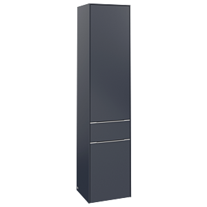 Villeroy and Boch Subway 3.0 cabinet C59100VQ 40x171x36.2cm, hinge right / handle aluminum glossy, marine blue