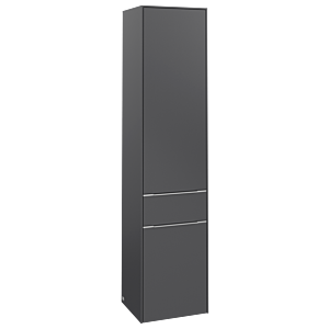 Villeroy und Boch Subway 3.0 Hochschrank C59100VR 40x171x36,2cm, Schanier rechts/Griff Aluminium glänzend, graphite