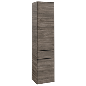 Villeroy and Boch Subway 3.0 cabinet C59101RK 40x171x36.2cm, hinge right / handle Volcano black, stone oak