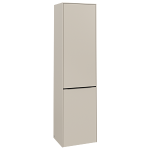 Villeroy und Boch Subway 3.0 Hochschrank C59301VN 40x171x36,2cm, Schanier rechts/Griff Volcano black, cashmere grey