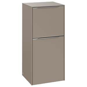 Villeroy und Boch Subway 3.0 Seitenschrank C59400VM 40x86x36,2cm, Schanier links/Griff Aluminium glänzend, taupe