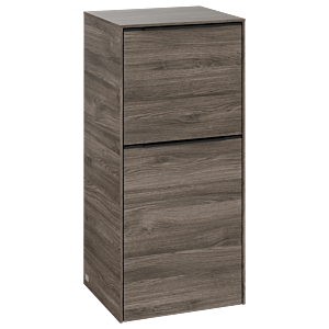 Villeroy et Boch Subway 3.0 armoire latérale C59401RK 40x86x36,2cm, charnière gauche / poignée Volcano noir, chêne pierre