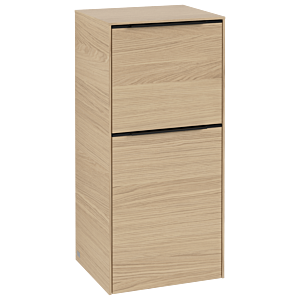 Villeroy et Boch Subway 3.0 armoire d&#39;appoint C59401VJ 40x86x36,2cm, charnière gauche / poignée Volcano noir, chêne nordique