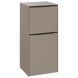 Villeroy et Boch Subway 3.0 armoire latérale C59401VM 40x86x36,2cm, charnière gauche / poignée Volcano noir, taupe