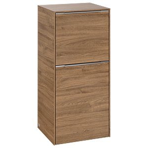Villeroy et Boch Subway 3.0 armoire latérale C59500RH 40x86x36,2cm, charnière à droite / poignée aluminium brillant, chêne kansas