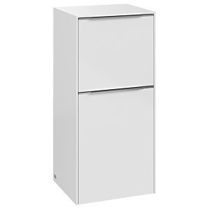Villeroy and Boch Subway 3.0 side cabinet C59500VE 40x86x36.2cm, hinge right / handle aluminum glossy, brilliant white