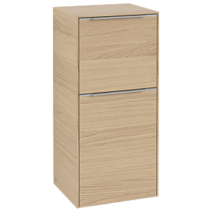 Villeroy et Boch Subway 3.0 armoire latérale C59500VJ 40x86x36,2cm, charnière à droite / poignée aluminium brillant, chêne nordique