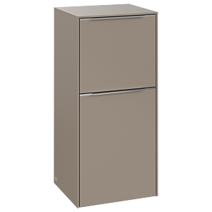 Villeroy und Boch Subway 3.0 Seitenschrank C59500VM 40x86x36,2cm, Schanier rechts/Griff Aluminium glänzend, taupe