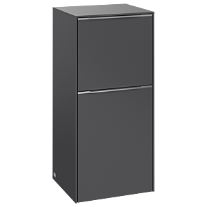 Villeroy et Boch Subway 3.0 armoire latérale C59500VR 40x86x36,2cm, charnière droite / poignée aluminium brillant, graphite