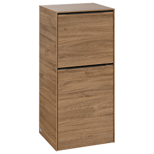 Villeroy et Boch Subway 3.0 armoire d&#39;appoint C59501RH 40x86x36,2cm, charnière à droite / poignée Volcano noir, chêne kansas