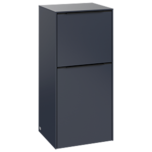 Villeroy et Boch Subway 3.0 armoire latérale C59501VQ 40x86x36,2cm, charnière à droite / poignée Volcano noir, bleu marine